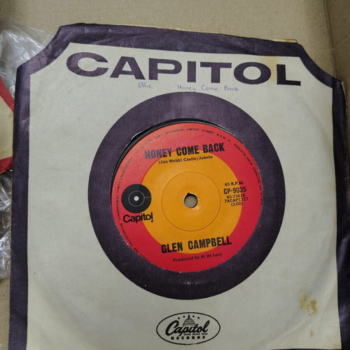 Glen Campbell Honey Come Back 45 RPM vinyl single used, country