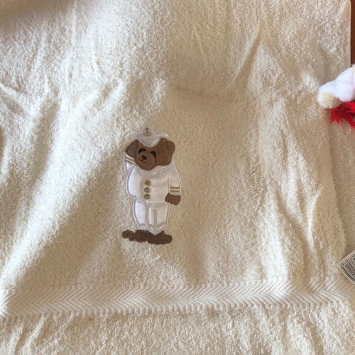 Children's gift towel new with teddy bear design in gift packaging
