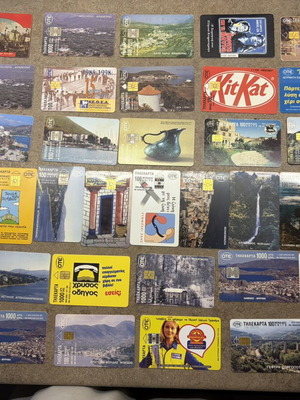 Ote collectible phone cards used, set of 36 with various designs