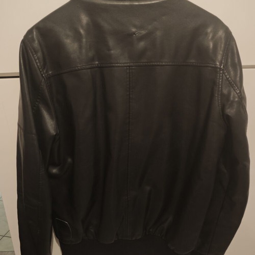Edward Jeans men's faux leather jacket M used, black