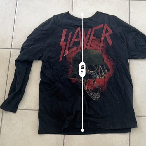 Slayer War Skull Helmet T-shirt large used, black