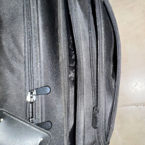 Laptop black fabric cabin travel suitcase like new with 4 wheels
