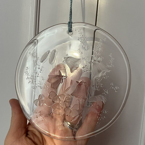 Vintage Wiesengrund crystal suncatcher, 15cm, Germany
