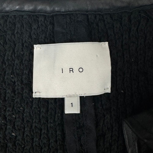 Iro Miali motorcycle jacket like new, black, cotton and lambskin