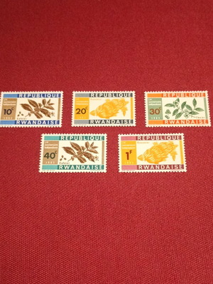 Rwanda stamps new, unsealed series 1963
