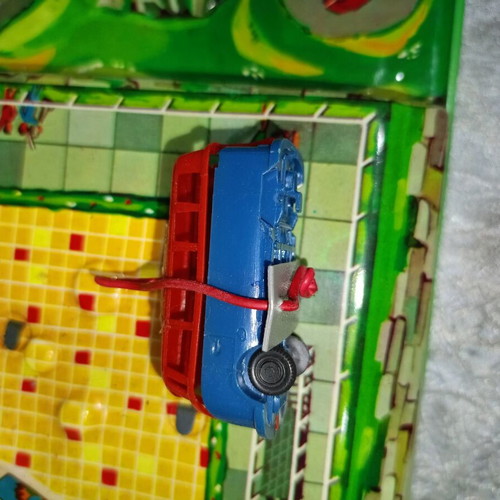 Biller helicopter air rescue vintage toy used with lithographed box from 1960