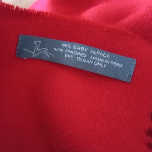 Baby alpaca scarf like new, 190/80 cm, red