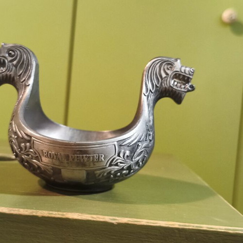 Vintage Viking Konge Tinn decorative pewter bowl like new