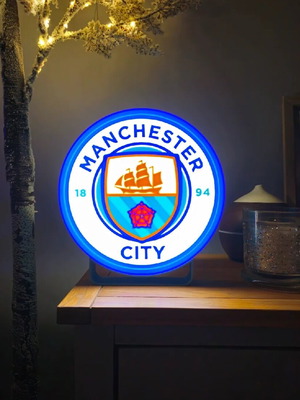 Manchester City FC Light Box LED Lamp official replica made to order