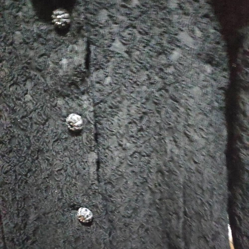 Vintage brocade black coat like new