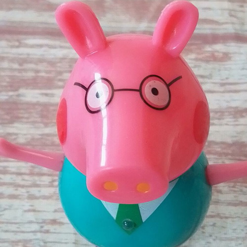 Peppa Pig Daddy Figure used with laser light
