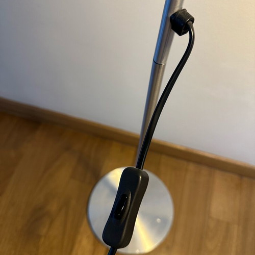 Ikea Lersta floor lamp, silver with black cord