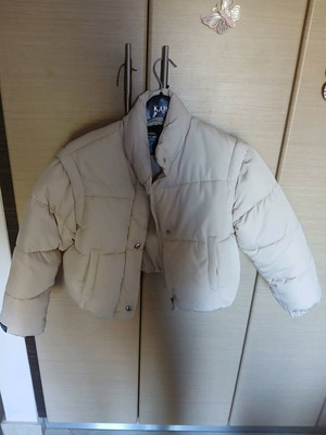 Girls' jacket 10-12 years like new, beige