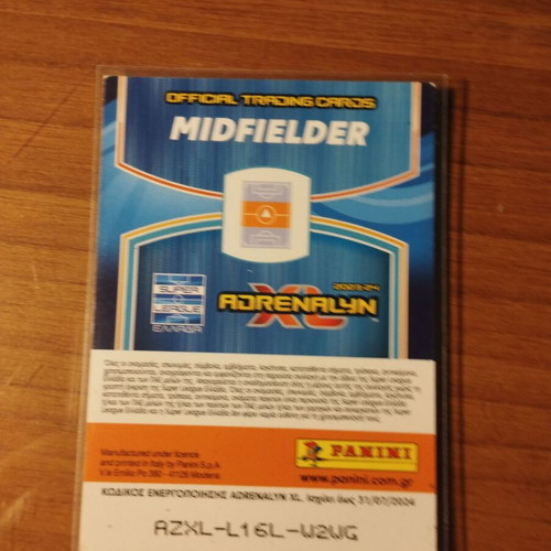 Panini Super League Konstantelias top player like new, blue