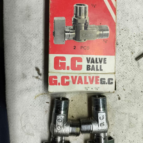 Brass Angle Valves New, 1/2'' Male Thread, Pack of 2