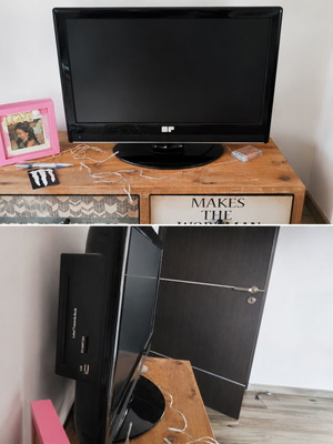 Τηλεόραση με ενσωματωμένο DVD player και τηλεκοντρόλ μεταχειρισμένη