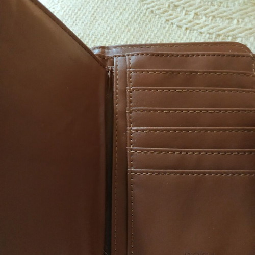 Doca women's wallet used, brown with multiple compartments
