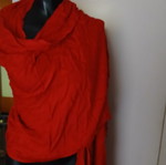 Wool scarf used, red