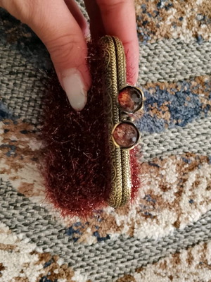 Handmade knitted wallet red new
