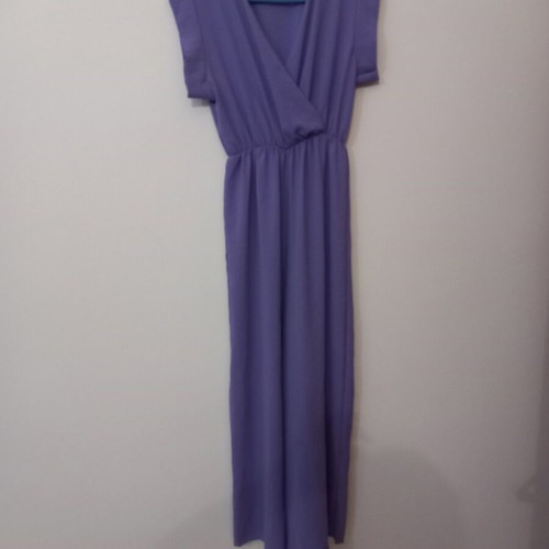 Purple one-piece jumpsuit