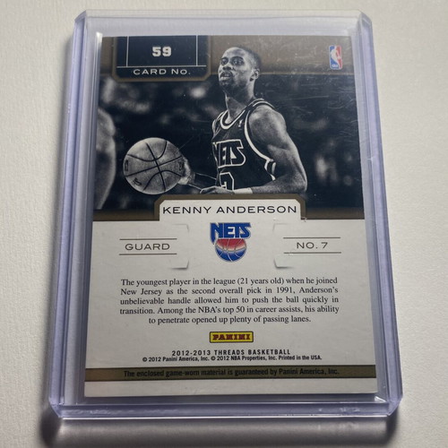 2012-13 Panini Threads Kenny Anderson Jersey Relic new