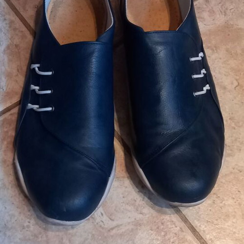 Blue flat shoes used size 43, soft and comfortable