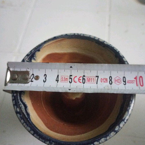 Pythagoras cup like new, clay with ancient Greek design