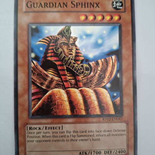 Yu-Gi-Oh! Guardian Sphinx card like new, monster Rock effect