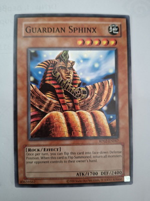 Yu-Gi-Oh! Guardian Sphinx card like new, monster Rock effect