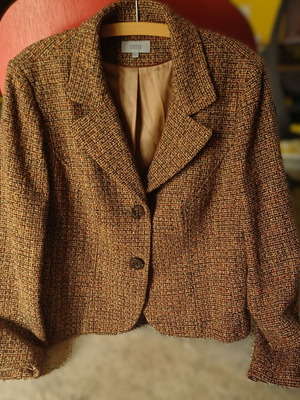 Women's tweed style jacket Marks & Spencer like new, brown