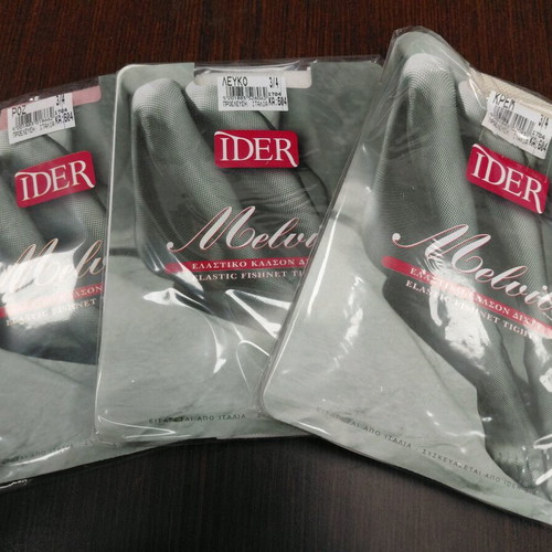 Ider Melvil No 3/4 Fishnet Tights Pack of 3 New