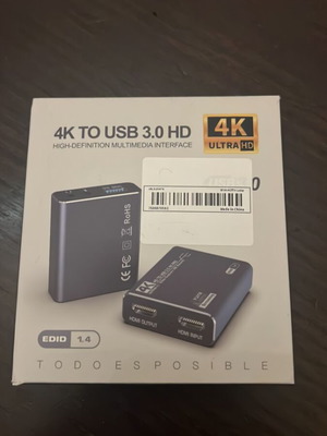 4K HDMI Video Capture Card καινούργια, USB 3.0 για streaming και gaming
