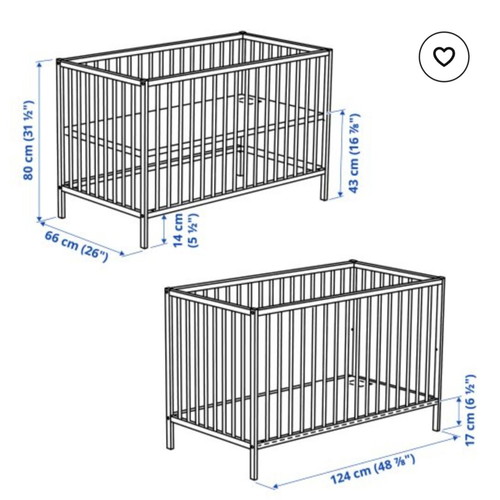 Sniglar IKEA baby cot with Erato Grecostrom mattress