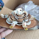 Table base with shells handmade new