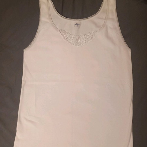 White Helios women's tank top new, 100% cotton