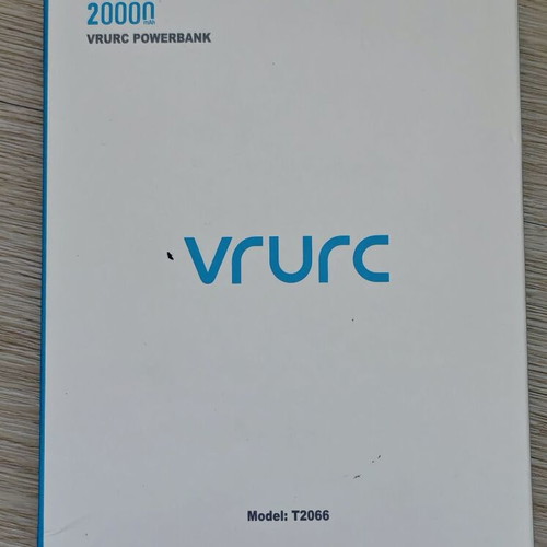 Power bank VRURC T2066 20000mAh 20W fast charge with built-in cables