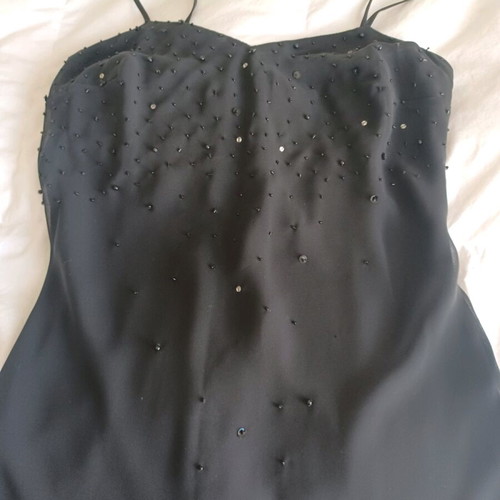Evening dress Small like new, black embroidered muslin