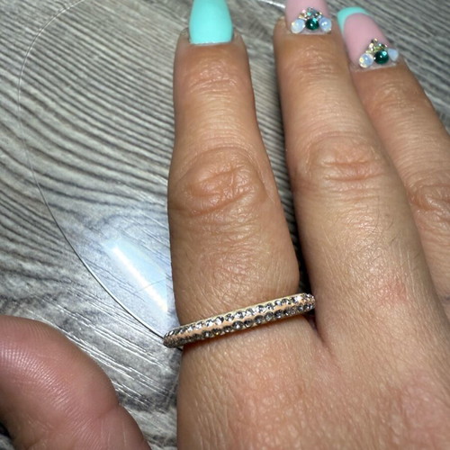 Set of 3 rings like new, gold color with stones