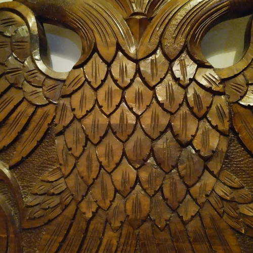 Skyrian Handcarved Two-Seater Sofa like new with Hand-Embroidered Pillows