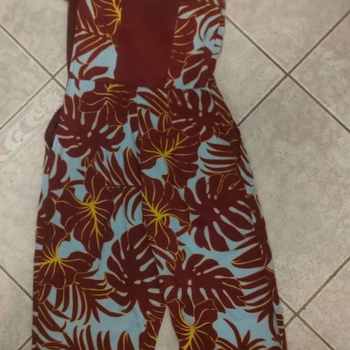 Consius by H&M strapless jumpsuit with colorful pattern, new