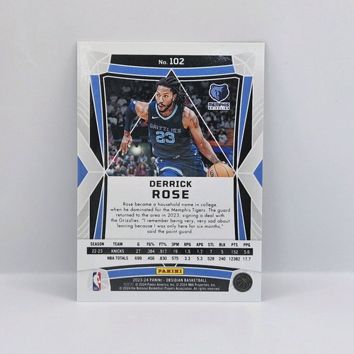 Panini Obsidian Asia Derrick Rose Pulsar card like new