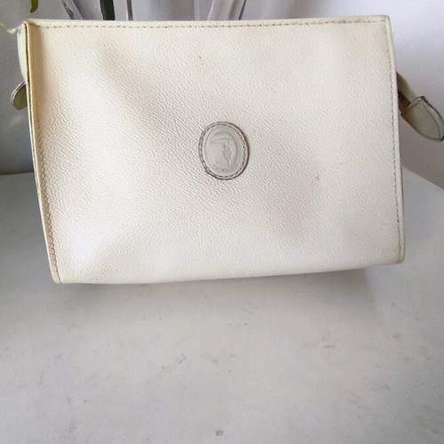 Trussardi Crespo bag authentic beige used made in Italy