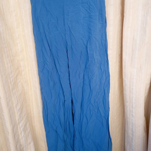 Blue wide-leg pants like new, size M