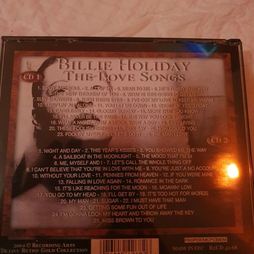 Billie Holiday 2 CD new, jazz