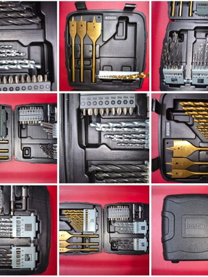 Bosch drill and bit set in case, new and unused