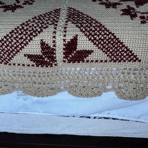 Handmade knitted wool blanket new