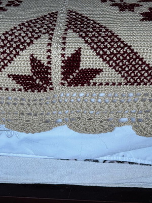 Handmade knitted wool blanket new