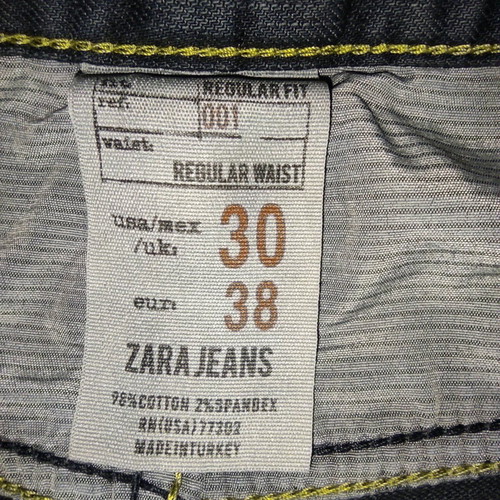 Zara bootcut jeans refurbished, size S, gray with blue undertones