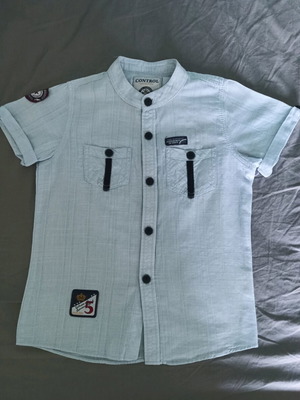 Control kids summer shirt for boy 7 years like new, turquoise