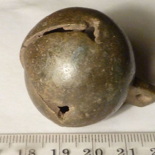 Antique Bronze Massive Bell from Horse Ammunition